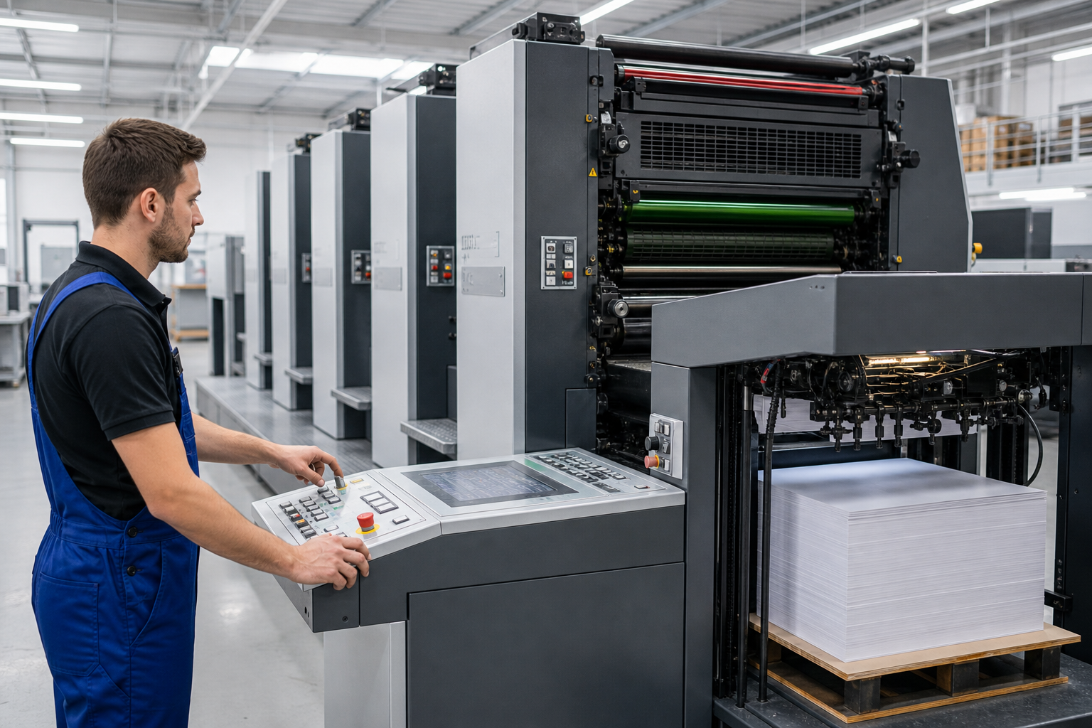 Printing machine commissioning process