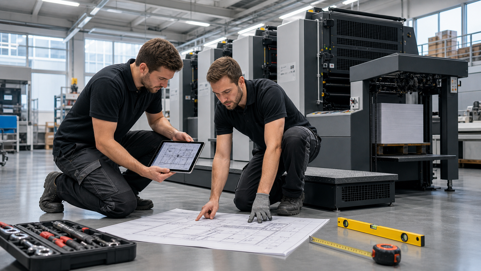 Printing machine installation planning